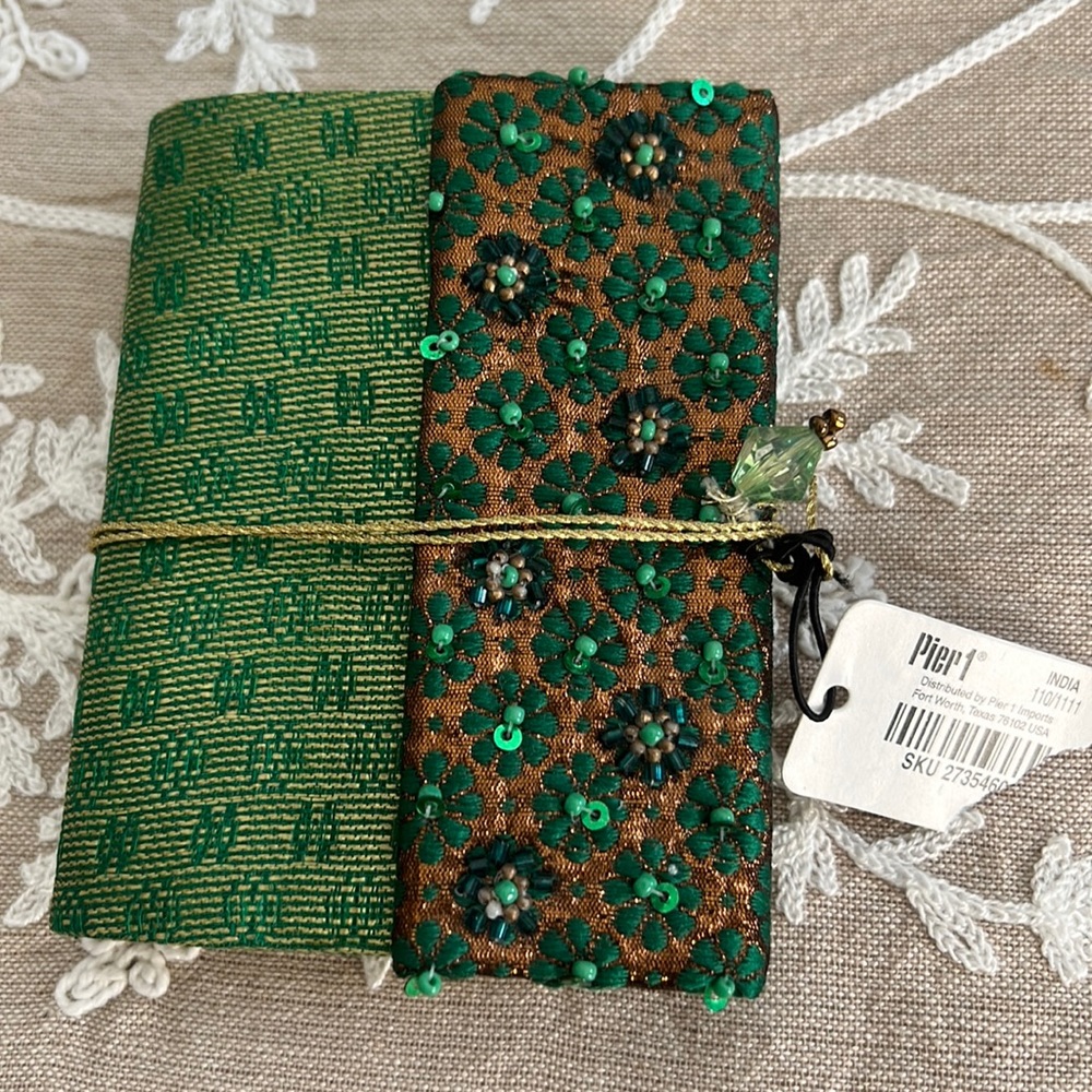 Pier 1 Small Beaded Blank Journal NWT